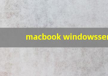 macbook windowsserver